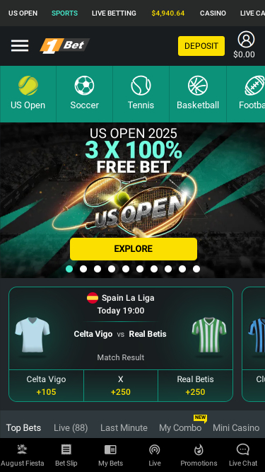 1Bet Casino Mobile Sports