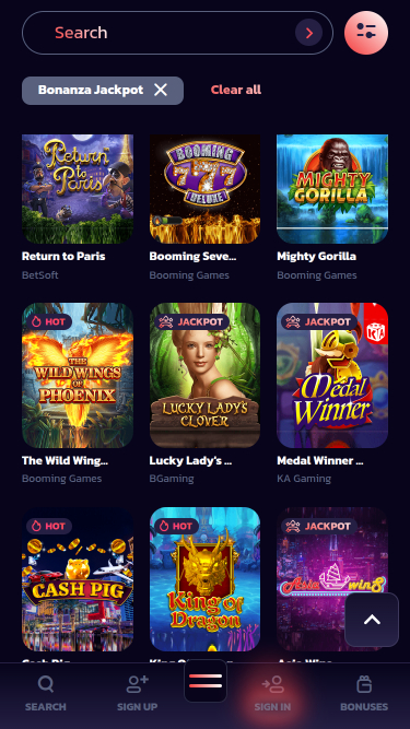 21Bit Casino Mobile Jackpot