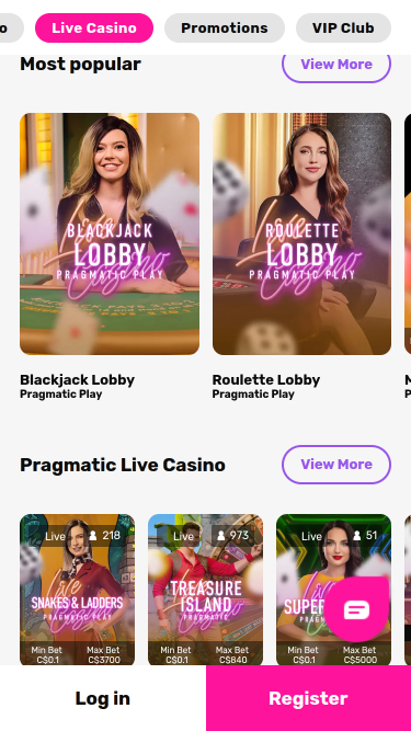 21.com Casino Mobile Live Dealer
