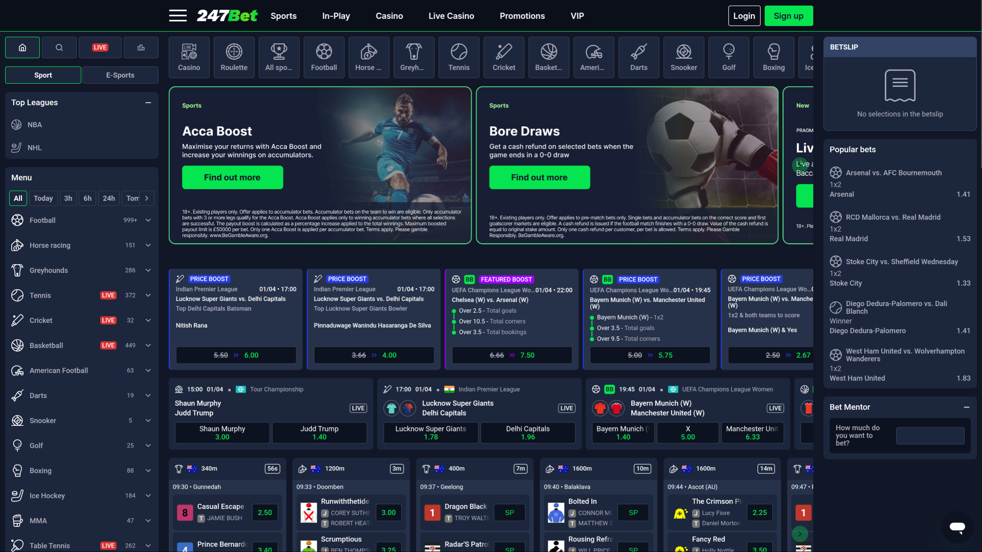 247Bet Casino Desktop Sports Betting