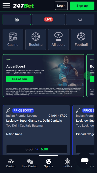 247Bet Casino Mobile Sports Betting