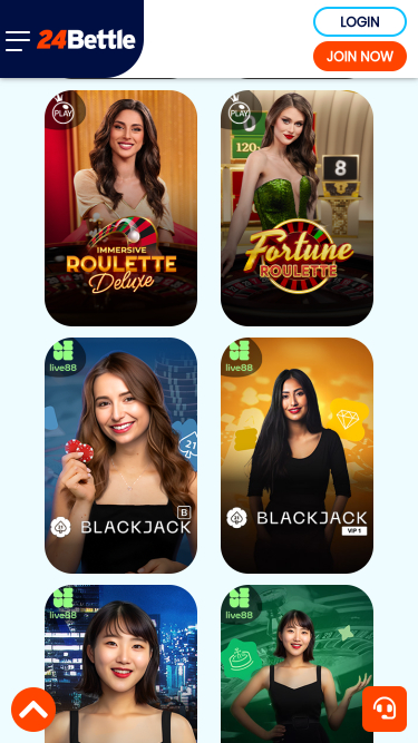 24Bettle Casino Mobile Live Dealer