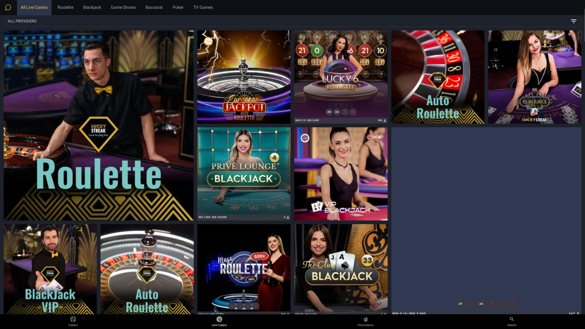 24Slots Casino Desktop Live Dealer