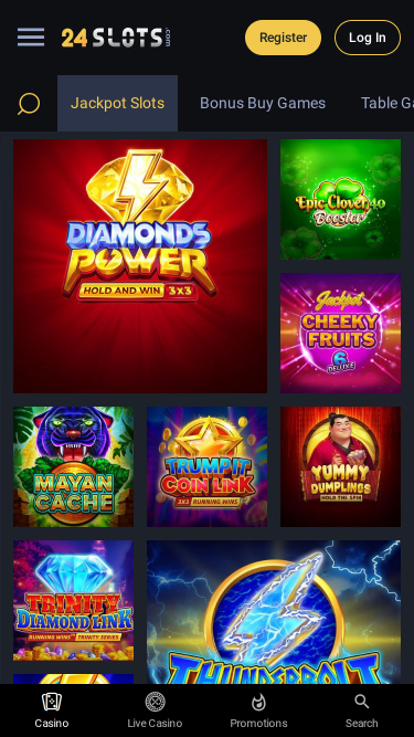 24Slots Casino Mobile Jackpot