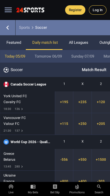 24Slots Casino Mobile Sports