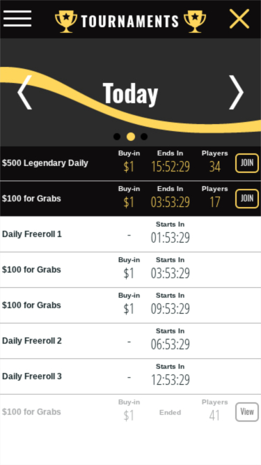 44Aces Casino Mobile Tournaments