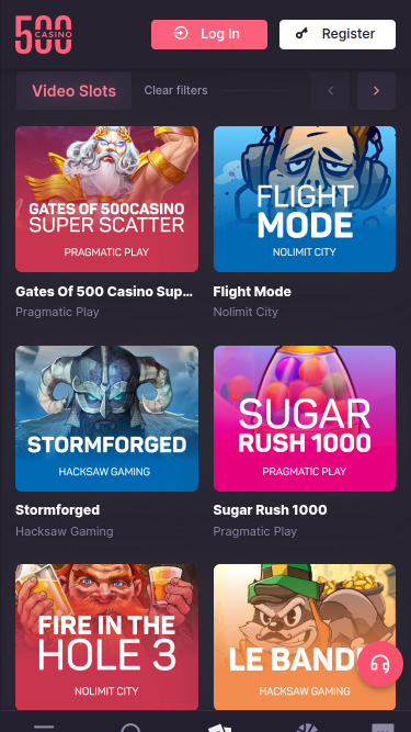 500 Casino Mobile Games