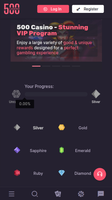 500 Casino Mobile Vip Program
