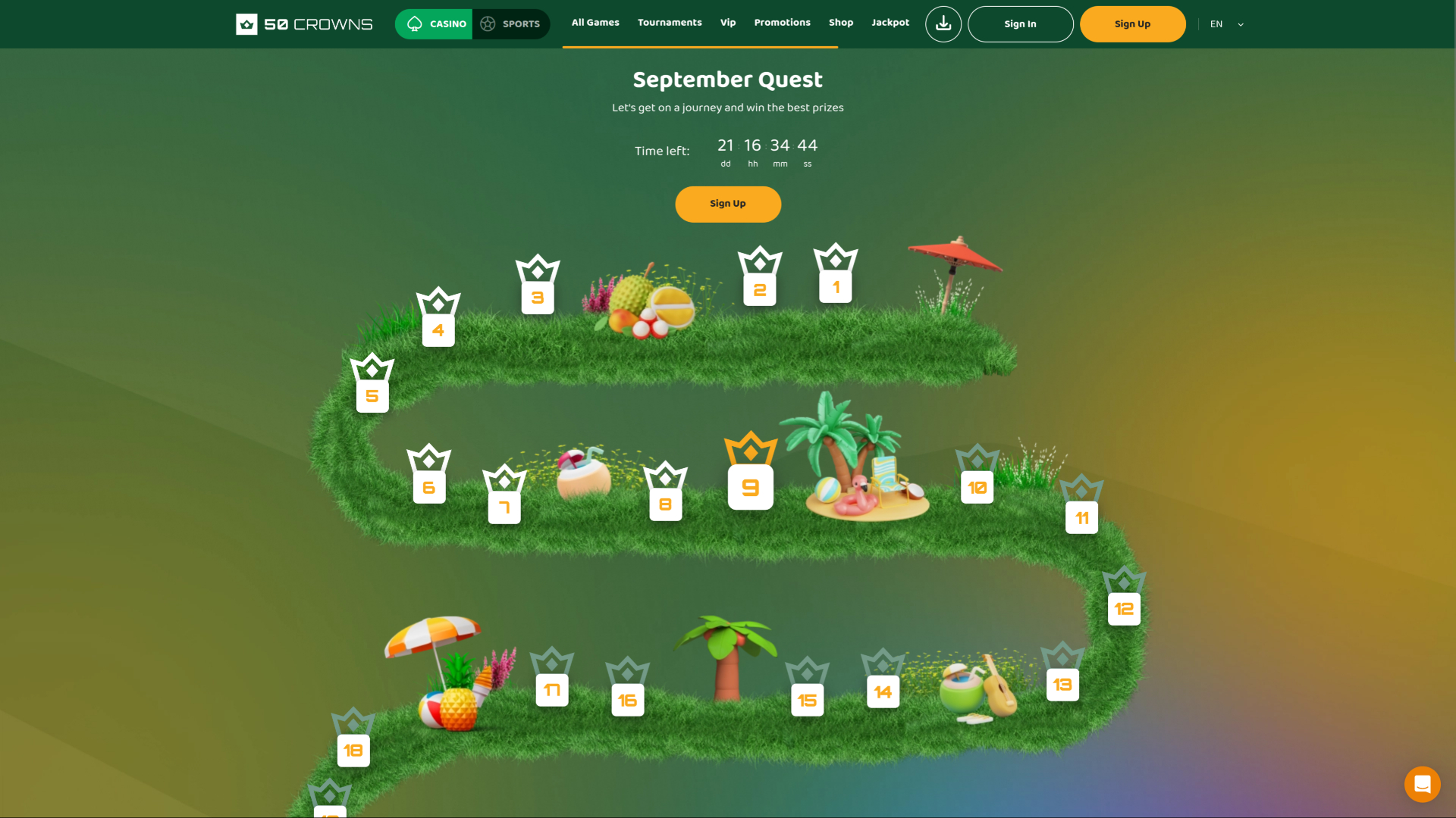 50Crowns Casino Desktop Quest