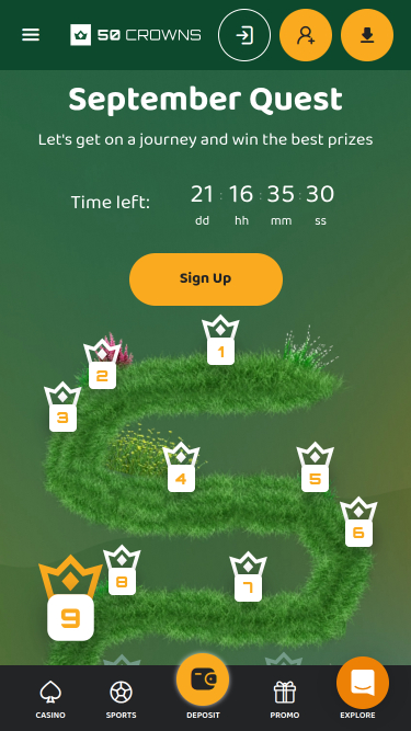 50Crowns Casino Mobile Quest