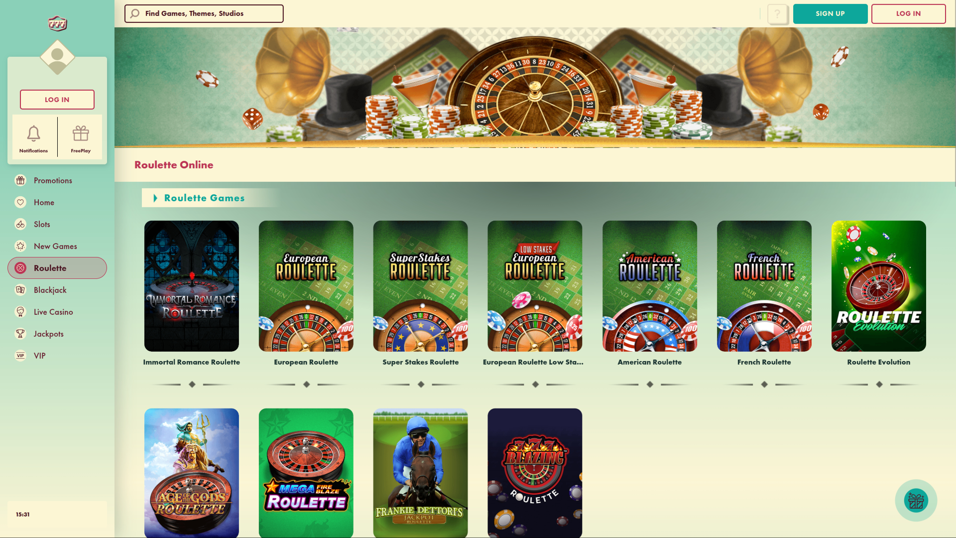777 Casino Desktop Table Games