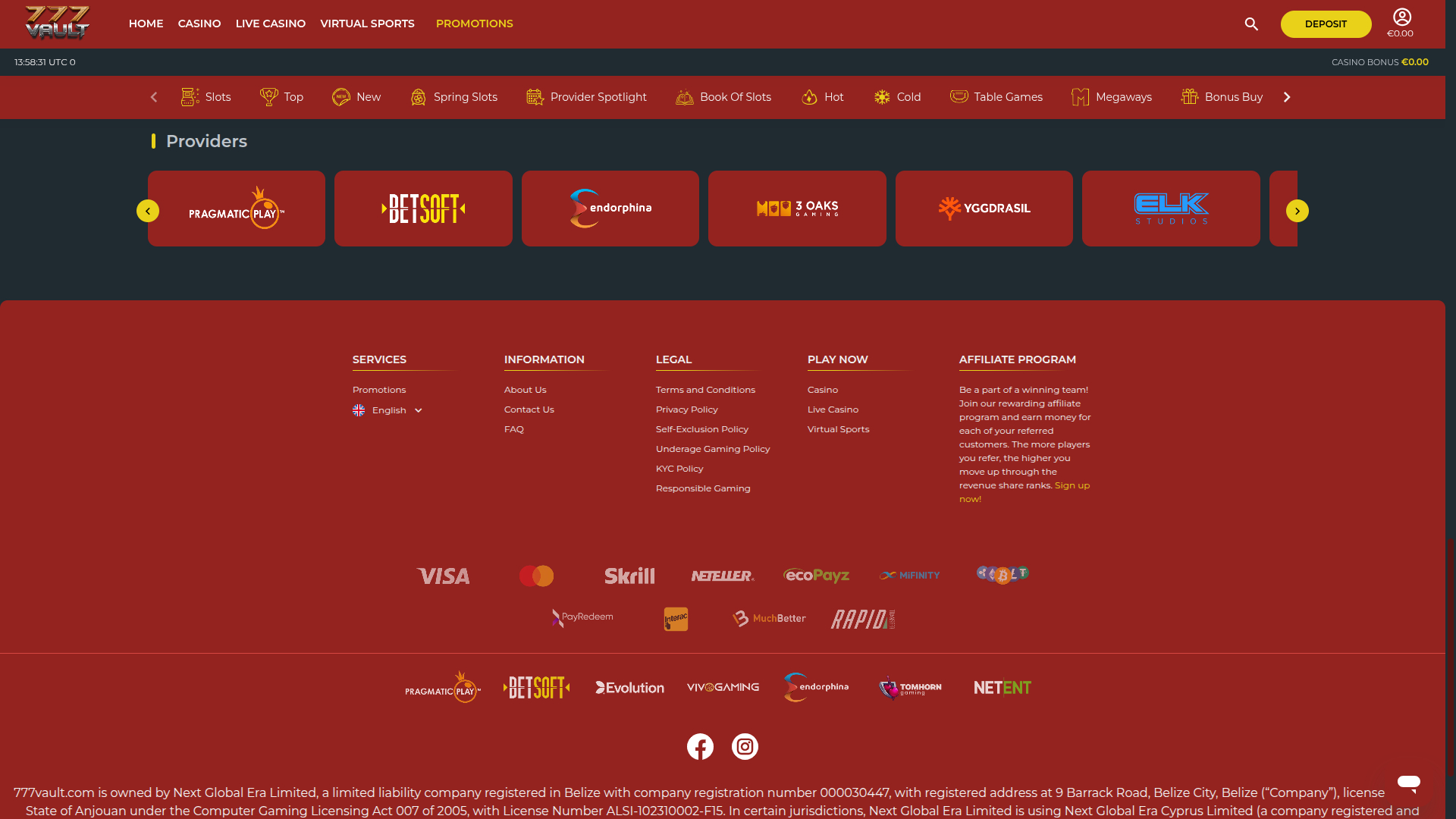 777Vault Casino Desktop Game Developers
