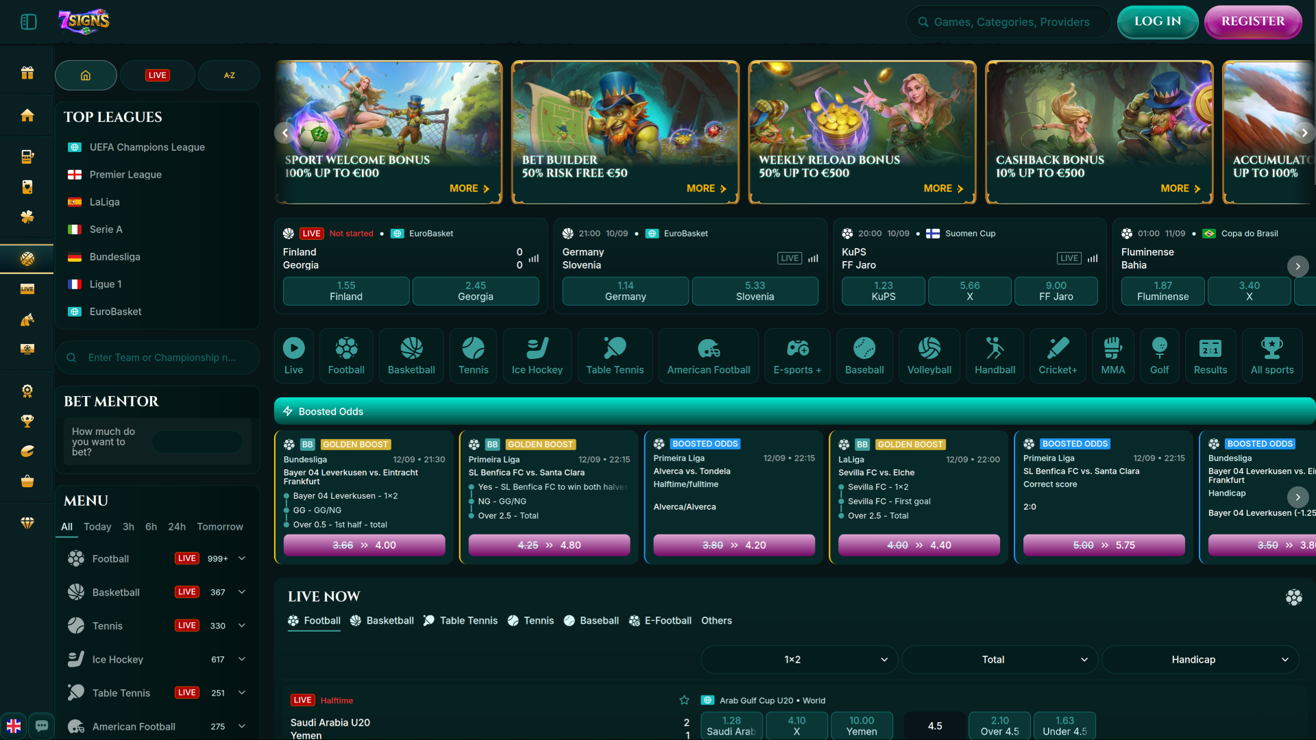 7Signs Casino Desktop Sports