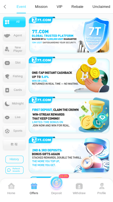 7T Casino Promotions Mobile