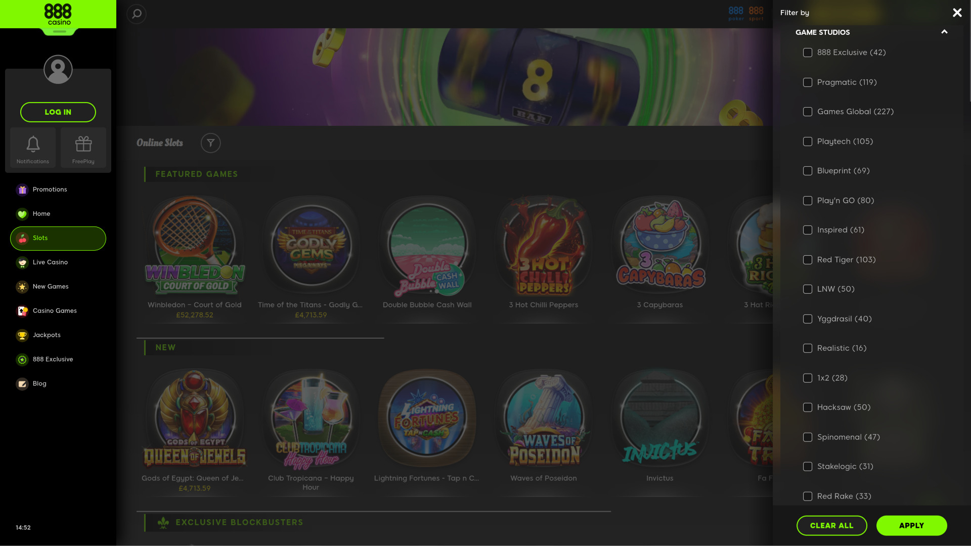 Entwickler von Desktop-Spielen bei 888casino
