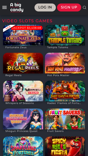 A Big Candy Casino Mobile Games