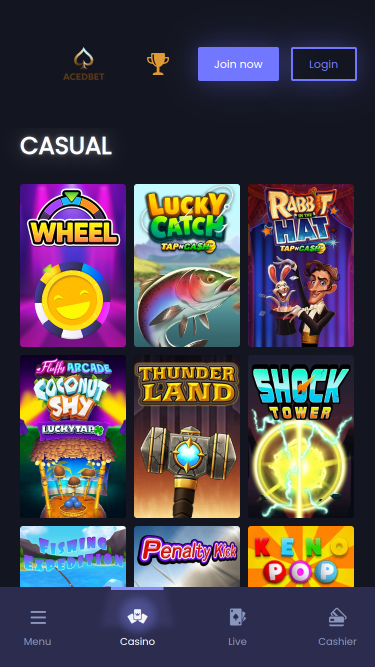 Aced Bet Casino Mobile Casual Games