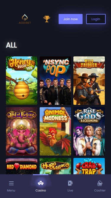 Aced Bet Casino Mobile Games