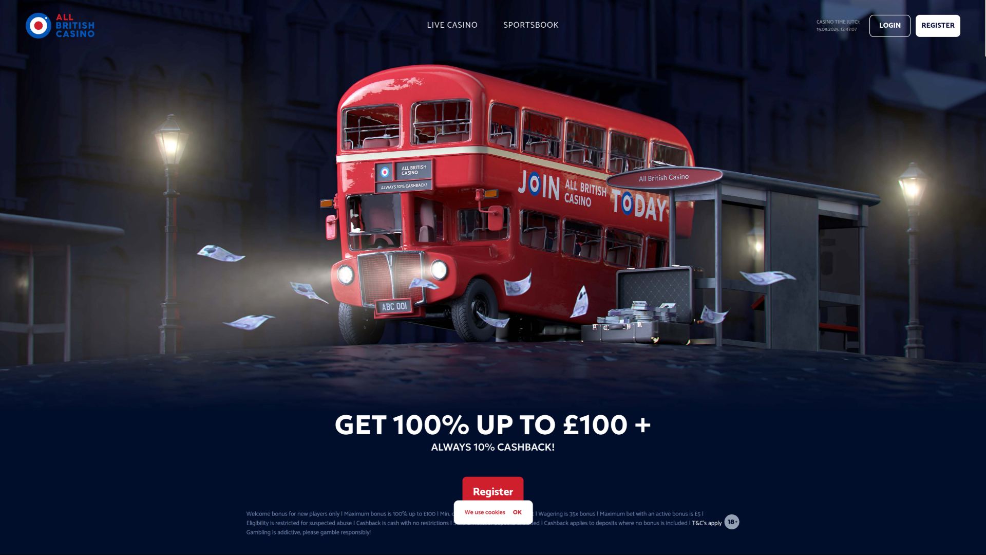 All British Casino Desktop Homepage