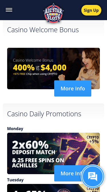 All Stars Slots Casino Mobile Promotions