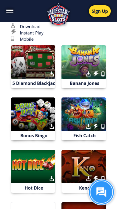 All Stars Slots Casino Mobile Specialty