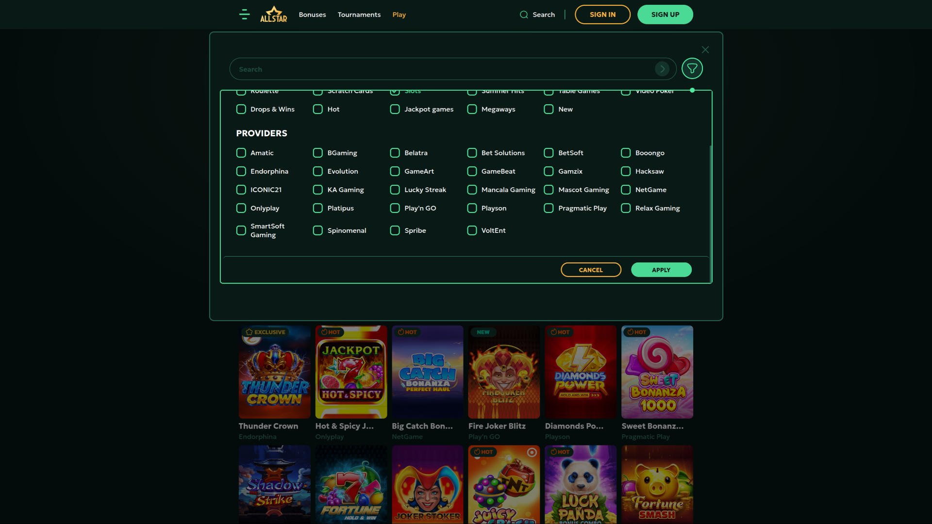 AllStar Casino Desktop Game Developers