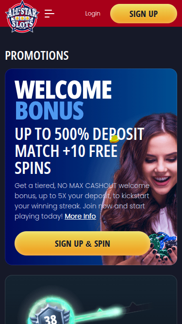 All Stars Slots Casino Mobile Promotions