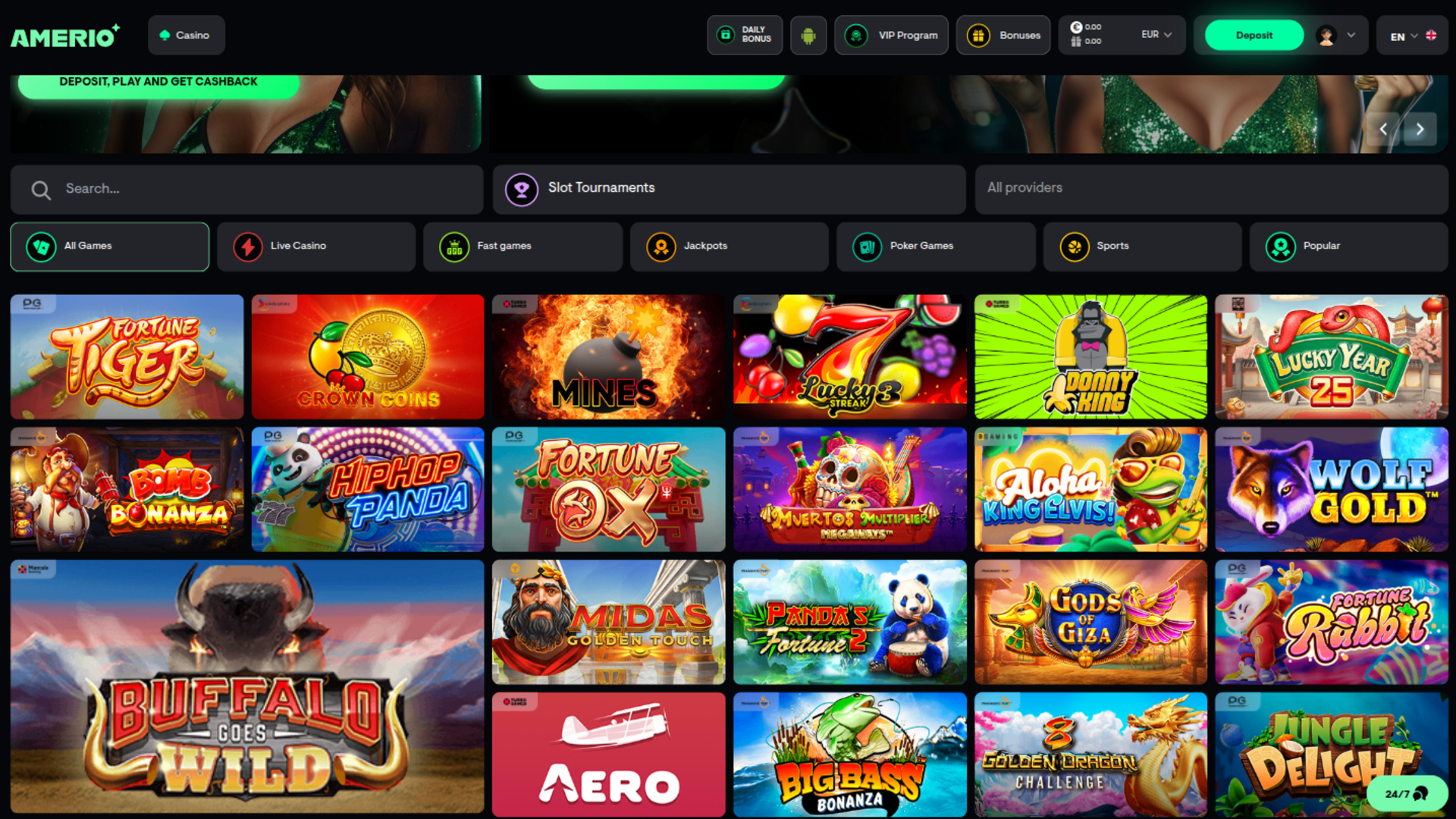 Amerio.bet Casino Desktop Games