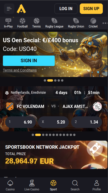 Amonbet Casino Sports Mobile