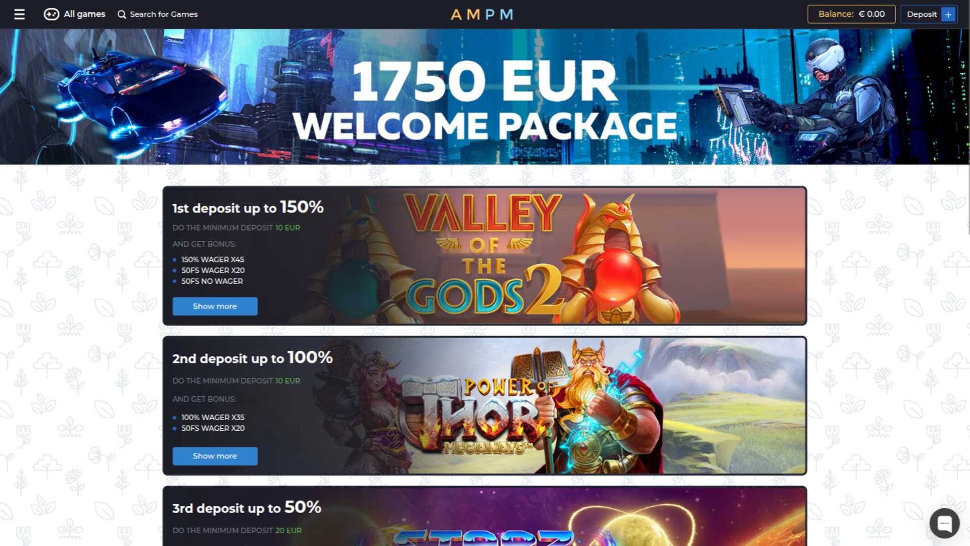 ampm Casino Desktop Promotions