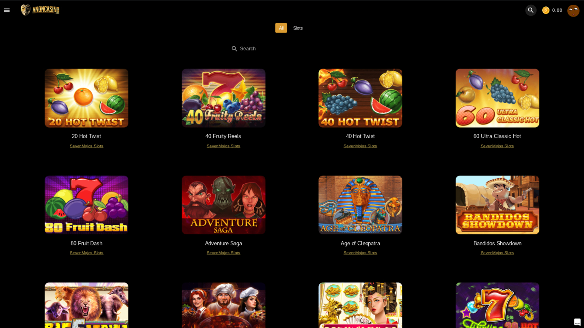 anon Casino Desktop Games