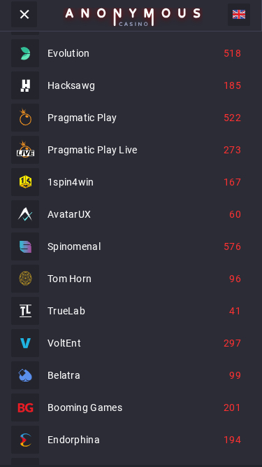 anonymouscasino Mobile Game Developers