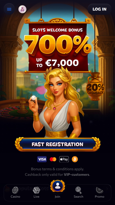 Aphrodite Casino Homepage Mobile