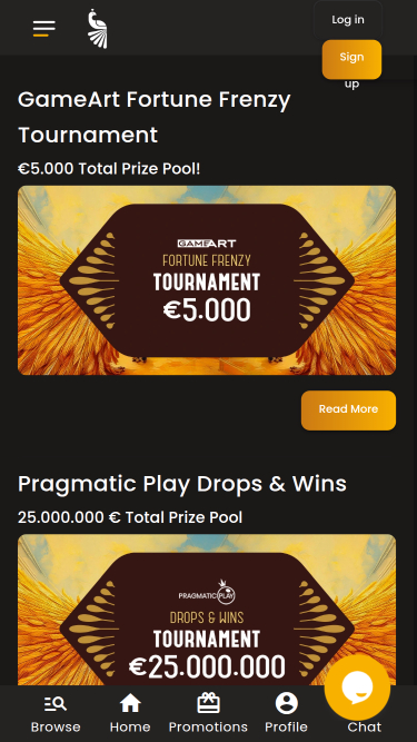 Art Casino Mobile Tournaments