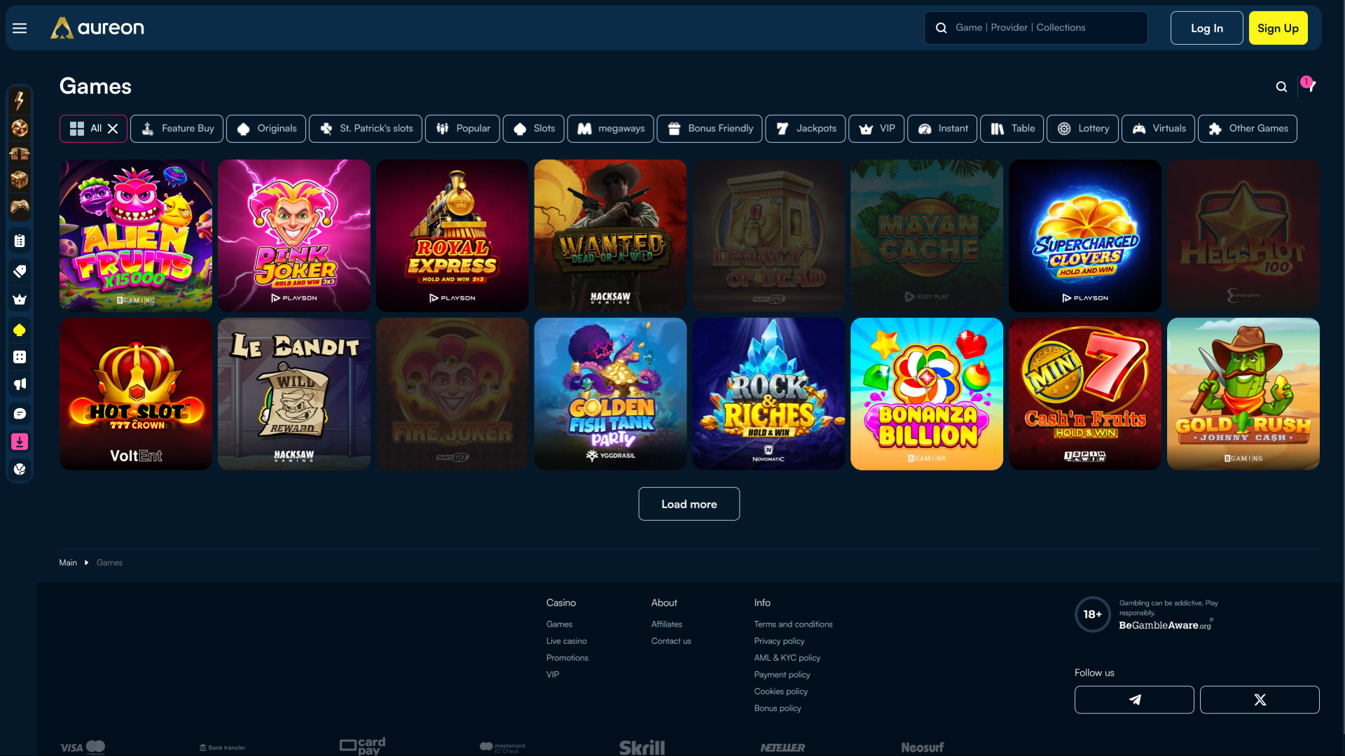 Aureonplay Casino Desktop Games