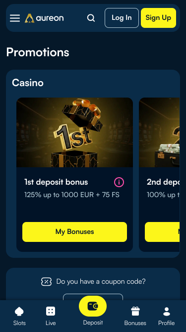 Aureonplay Casino Mobile Promotions