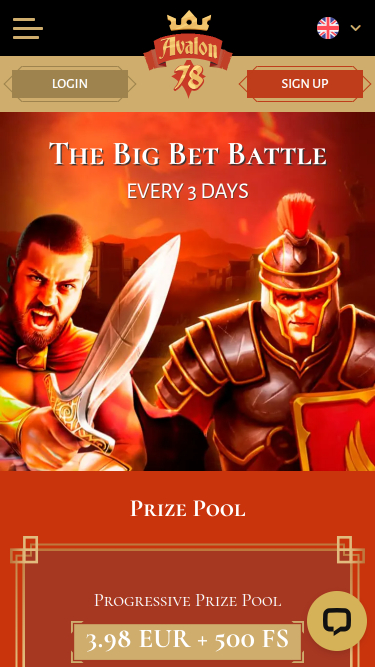 Avalon78 Casino Mobile Tournaments