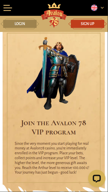 Avalon78 App VIP Mobile Interface