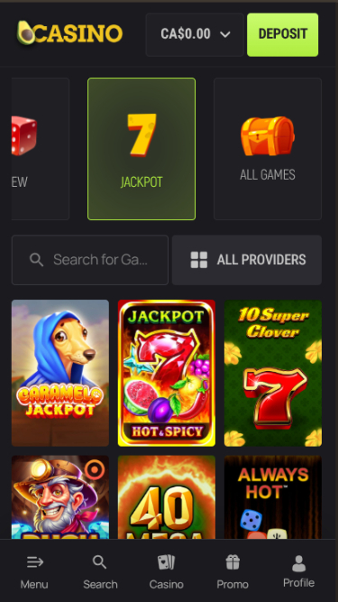 Avocasino Mobile Jackpot