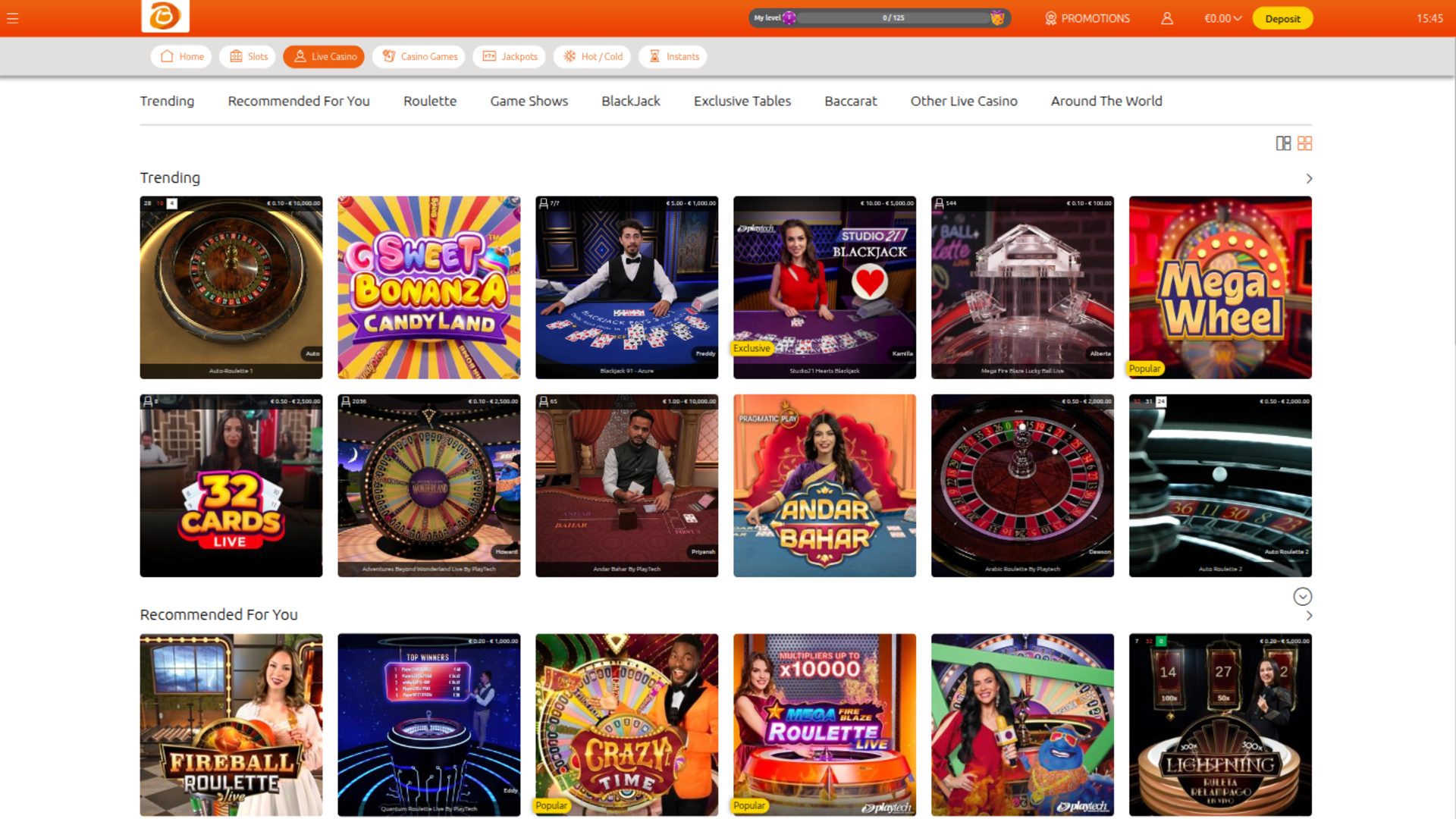 Bacana Play Casino Desktop Live Dealer