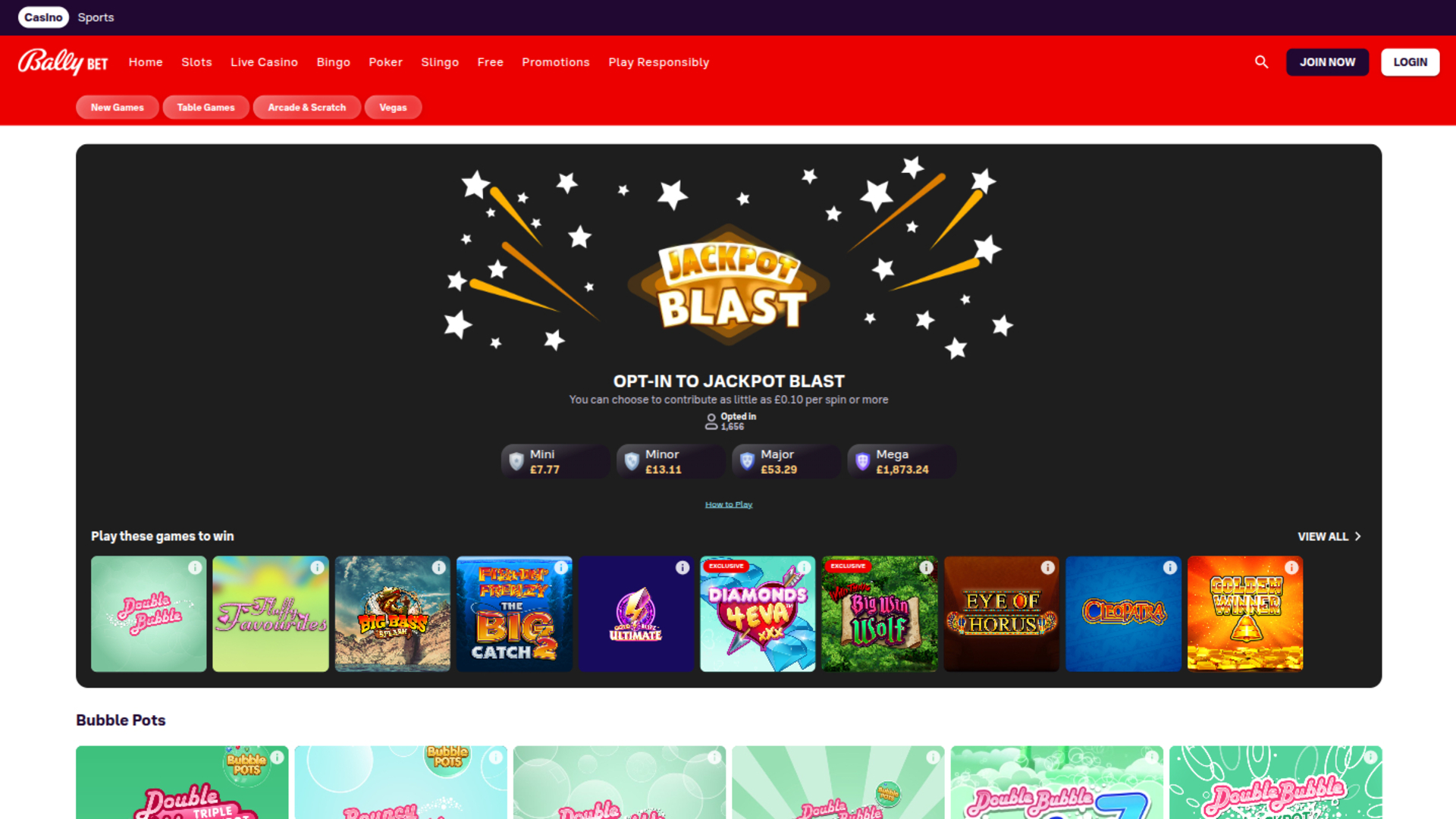 Bally Casino Desktop Jackpot