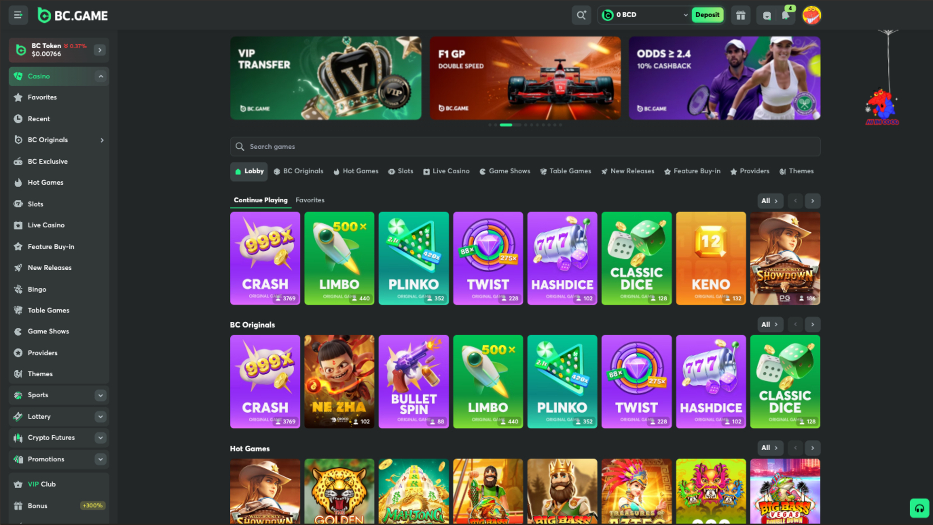 BC.Game Casino Desktop Games