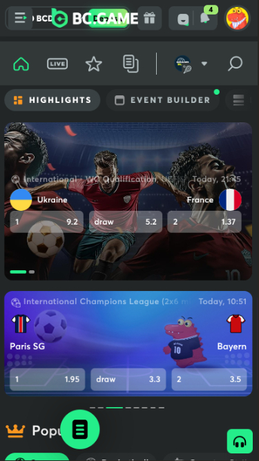 BC.Game Casino Mobile Sports