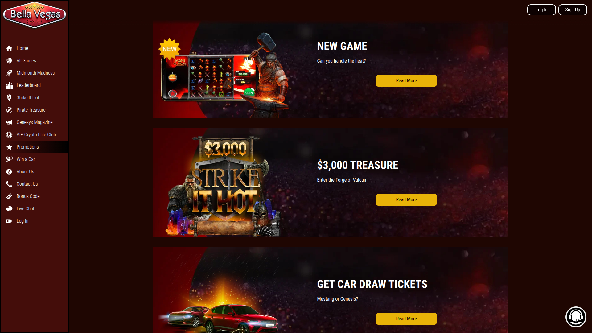 Bella Vegas Casino Desktop Promotions