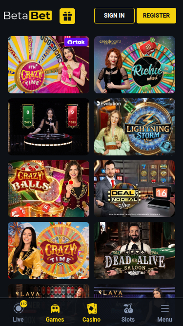 BetaBet Casino Mobile Live Dealer