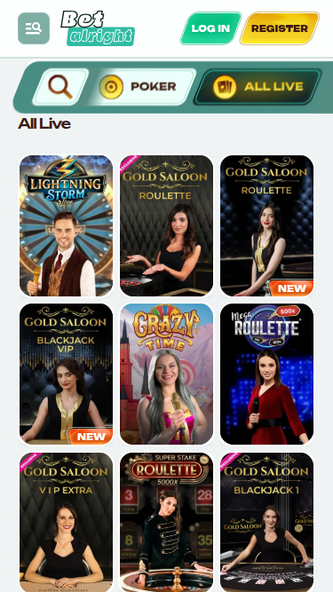Betalright Casino Mobile Live Dealer