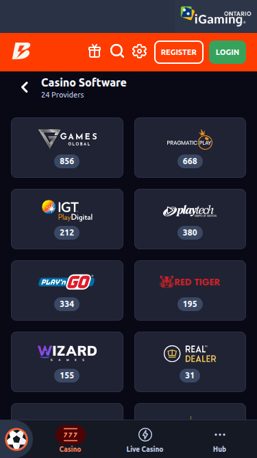 Betano Casino Mobile Game Developers