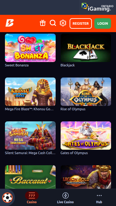 Betano Casino Mobile Games