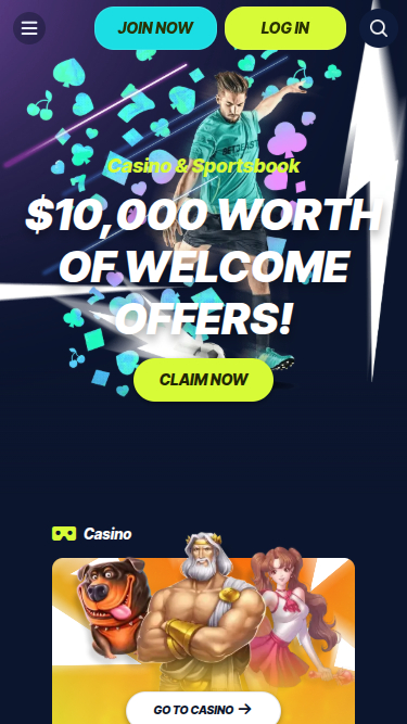 BetBeast Mobile Homepage