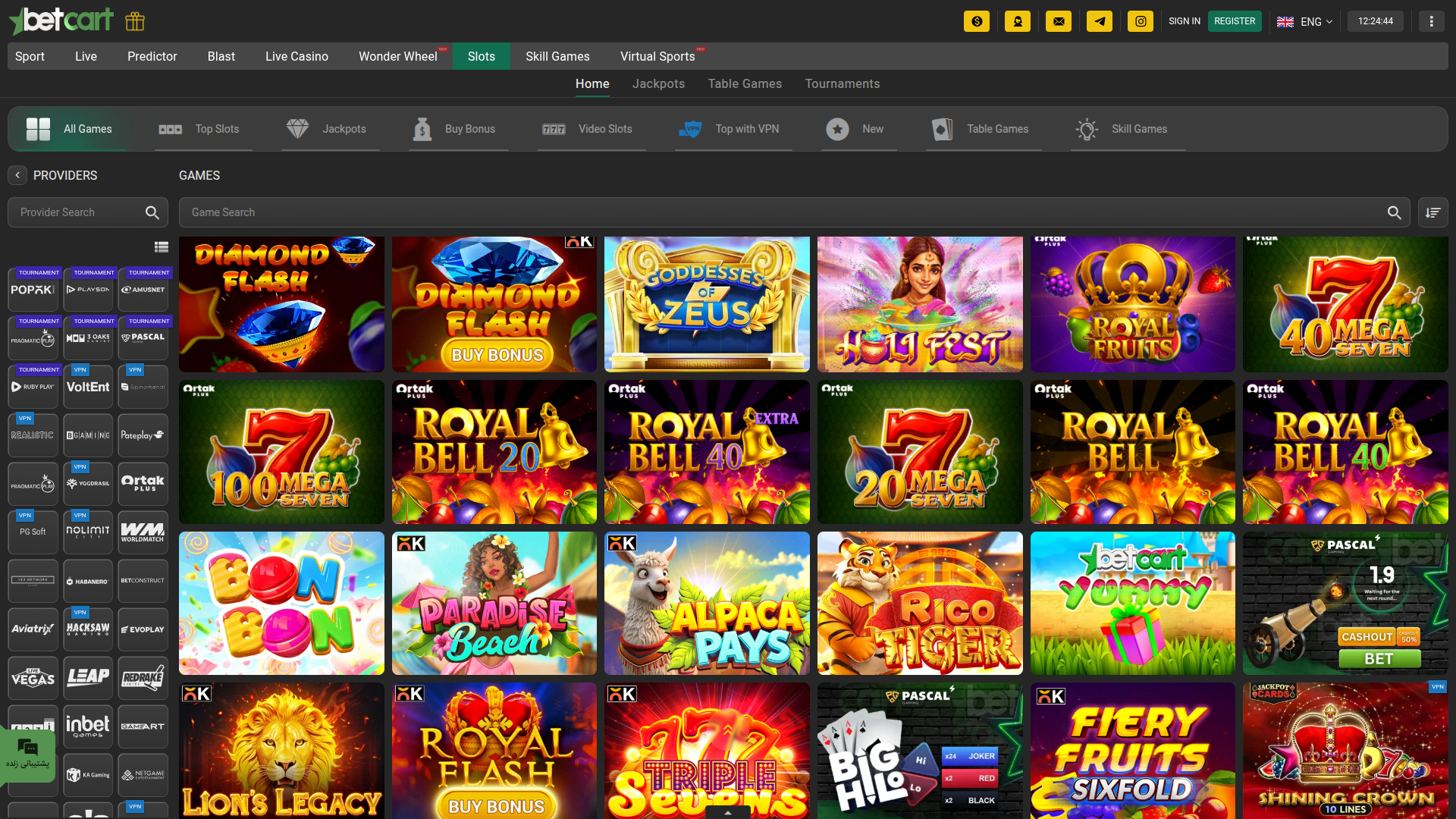 Betcart Casino Desktop Games